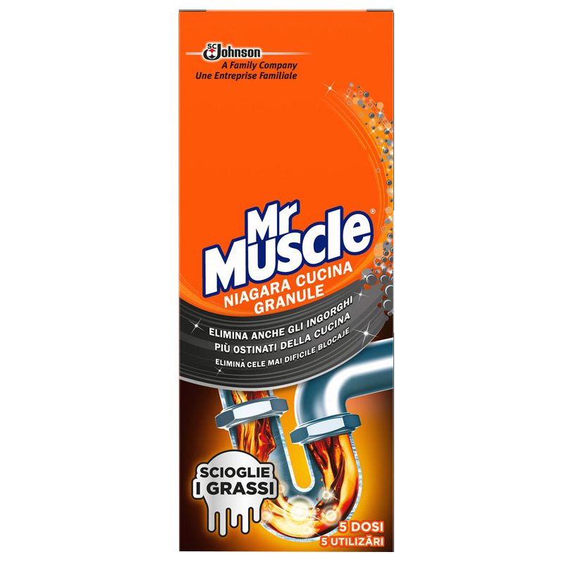 Mr Muscle Niagara, Granule Pentru Desfundat Tevi Si Chiuvete, Formula Activa Cu Actiune Rapida, 250 g
