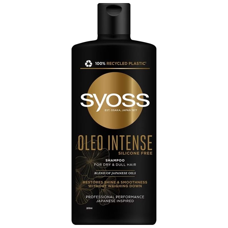 Syoss Sampon Oleo Intense Pentru Par Uscat Si Lipsit De Stralucire, Formula Cu Amestec De Uleiuri Japoneze, Fara Silicon, 440 ml