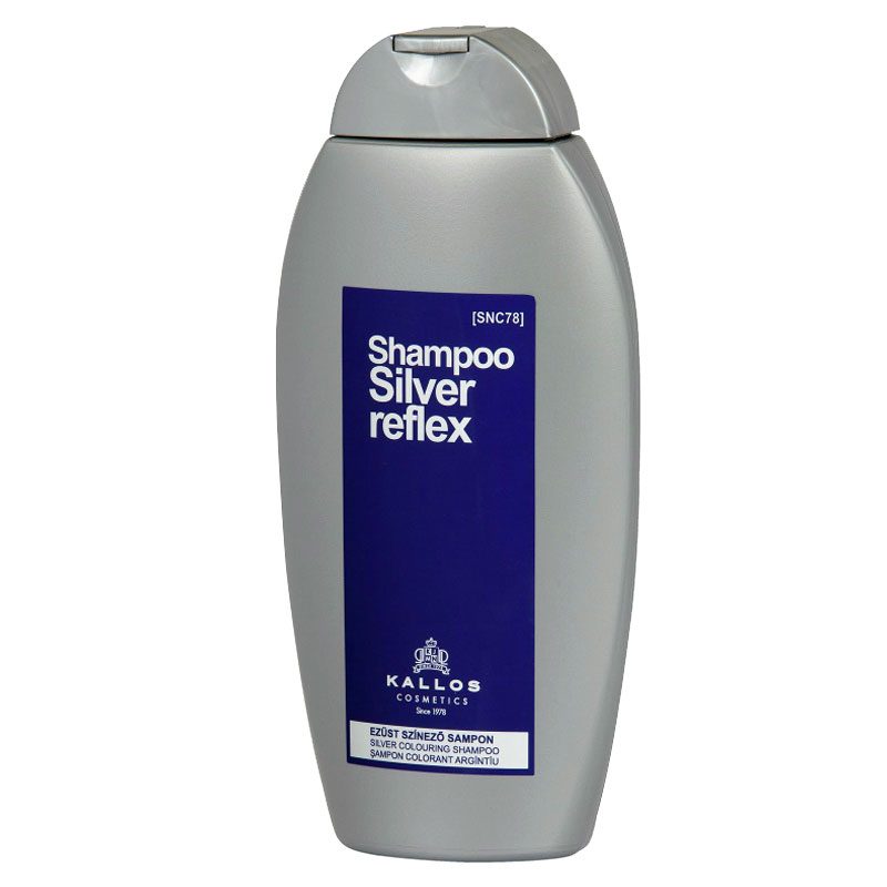 Sampon Kallos Silver Reflex Pentru Par Alb si Blond, Efect Anti-Ingalbenire, 350 ml