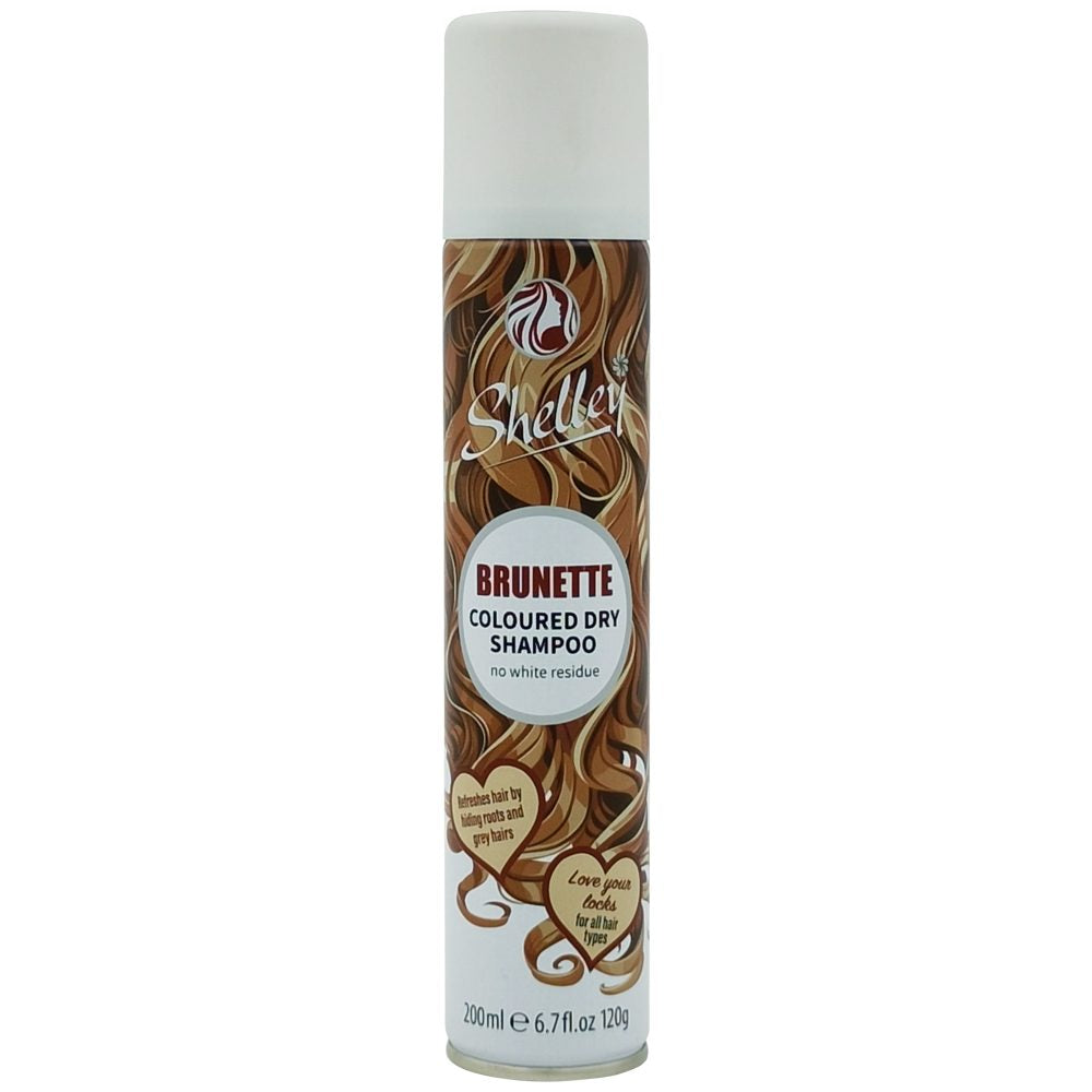 Shelley Șampon Uscat pentru Păr Brunet, Absorbție Sebum și Reîmprospătare Rapidă, Spray 200 ml