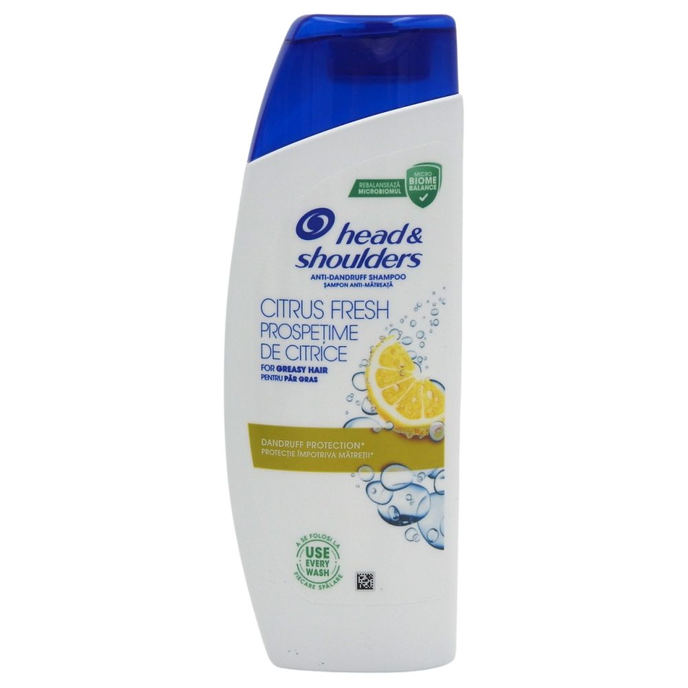 Head & Shoulders Sampon Antimatreata, Formula Citrus Fresh Pentru Par Gras, 200 ml