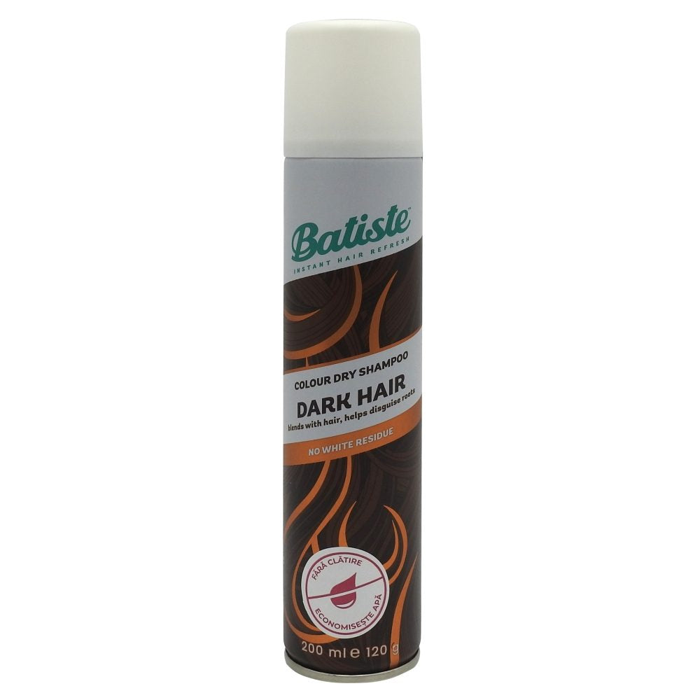 Batiste Sampon Uscat Dark Hair, Refresh Instant si Volum, Formula pentru Par Inchis la Culoare, 200 ml