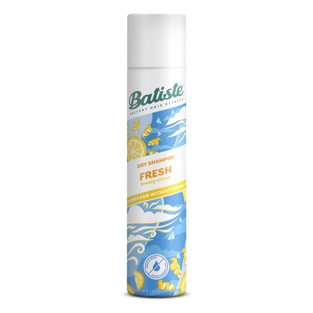 Batiste Sampon Uscat Fresh, Spray pentru Volum si Absorbtie Sebum, Aroma Revigoranta, 200 ml