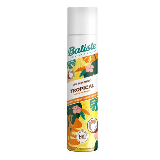Batiste Sampon Uscat Tropical, Formula pentru Volum si Prospetime Instantanee, Aroma Exotica, Spray, 200 ml