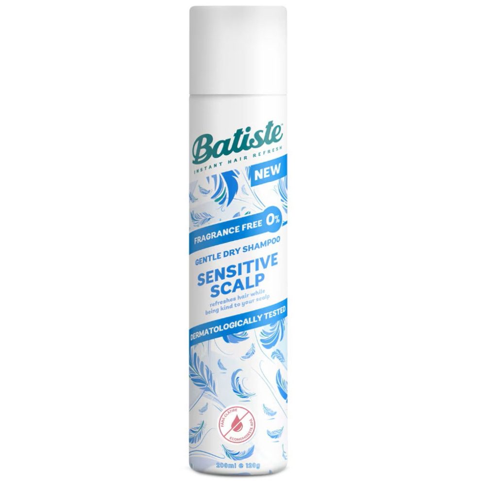 Batiste Sampon Uscat Sensitive, Formula Delicata Pentru Scalp Sensibil, Efect De Volum Fara Urme Albe, Spray 200 ml