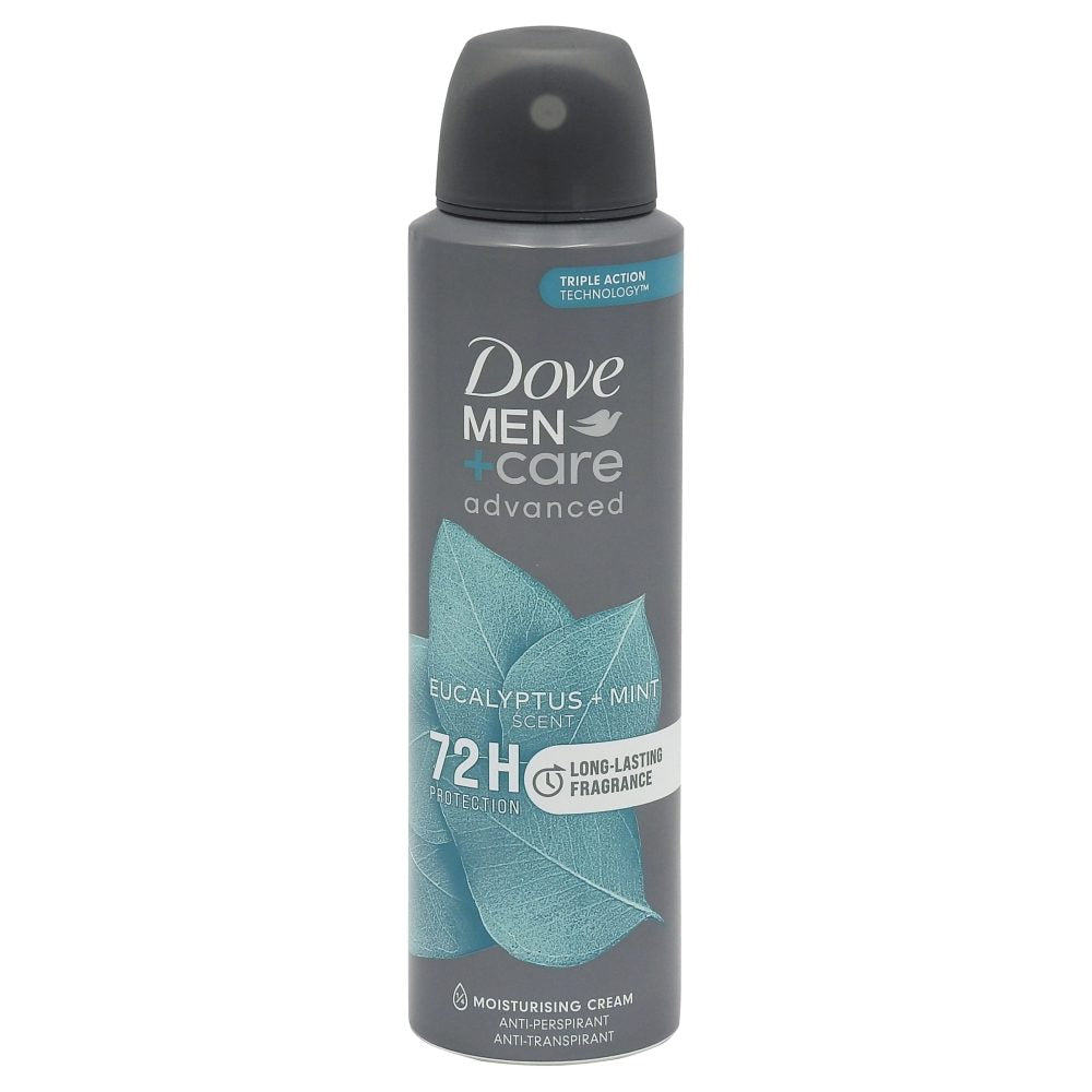 Dove Men+Care Advanced Care, Deodorant Antiperspirant Spray, Protectie 72h, Eucalipt si Mentol, 150 ml