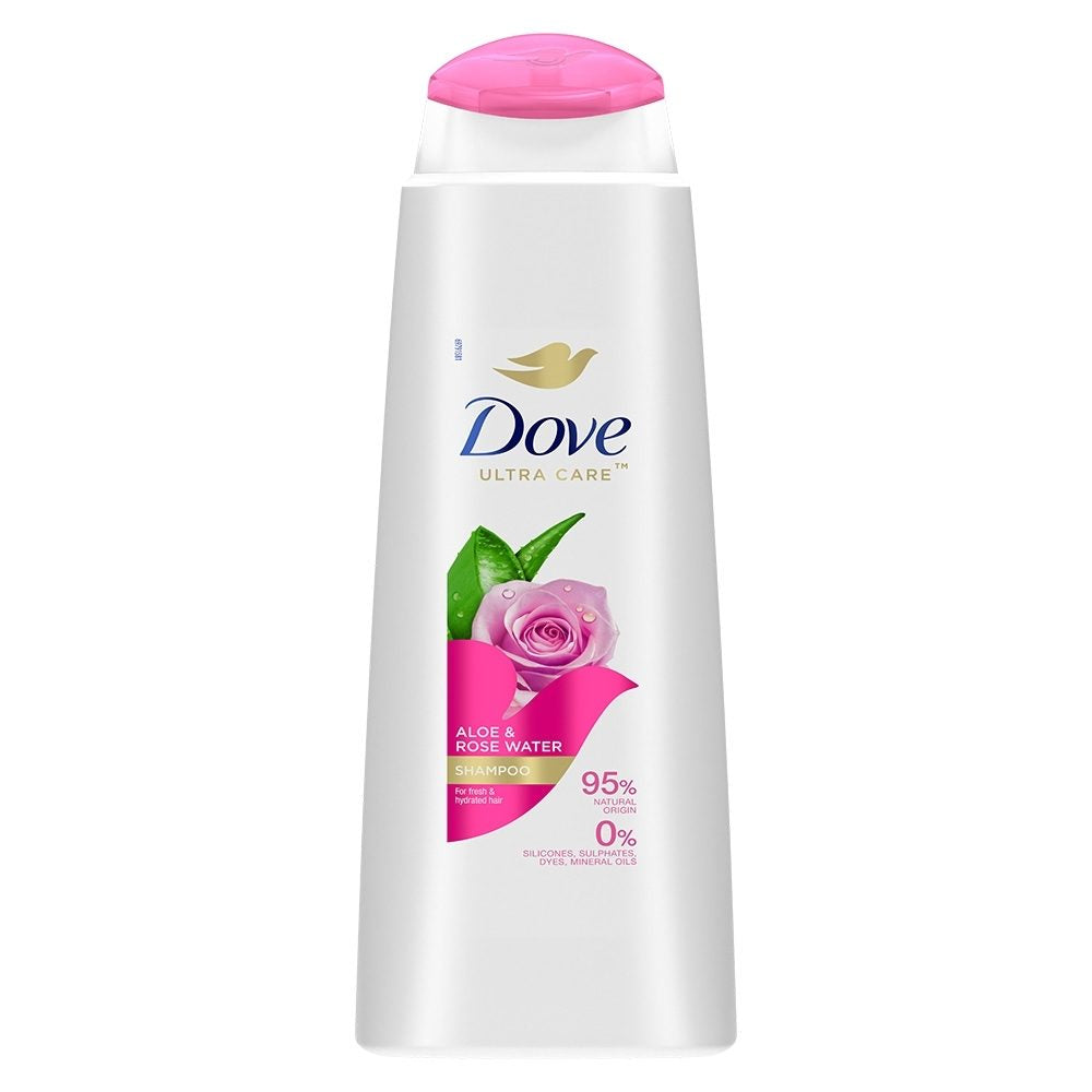 Dove Sampon Nutritiv pentru Par Fragil, Extract de Aloe Vera si Apa de Trandafiri, Curatare Hidratanta, 400 ml