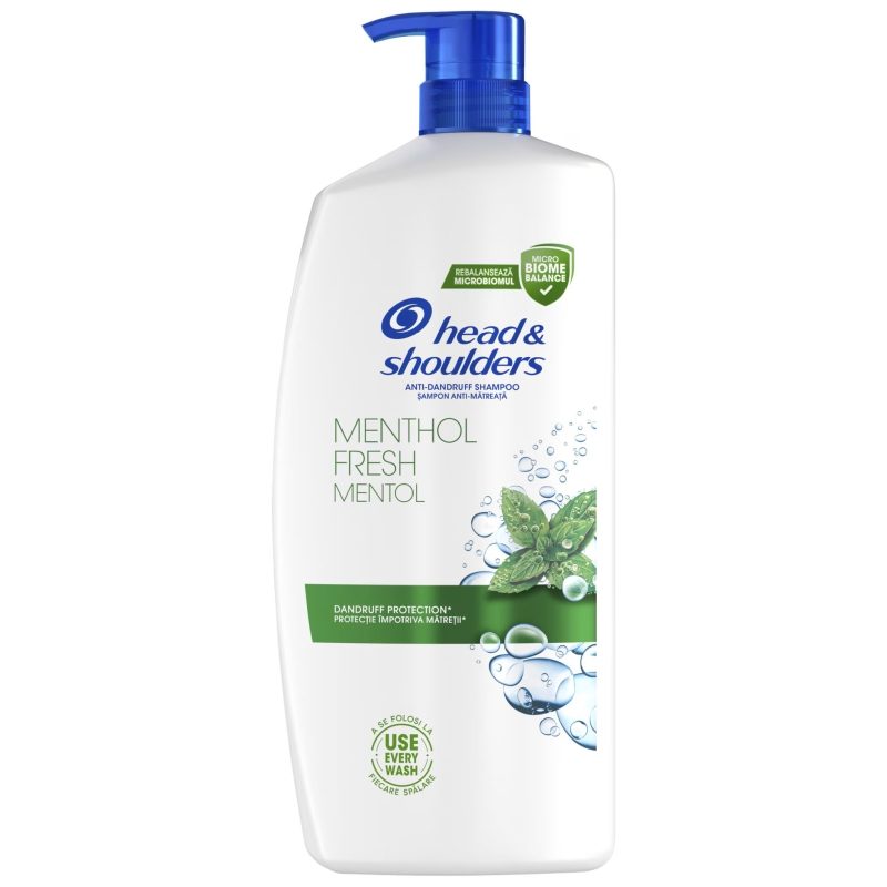 Șampon Anti-Mătreață Head & Shoulders, Menthol Fresh, Efect Răcoritor, Formulă PH Echilibrat, 800 ml