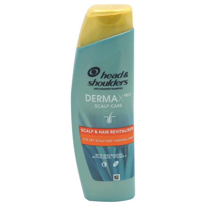 Sampon Head & Shoulders Derma X Pro Revitaliser, Tratament Hidratant Pentru Scalp Uscat, Aloe Vera Si Vitamina E, 225 ml