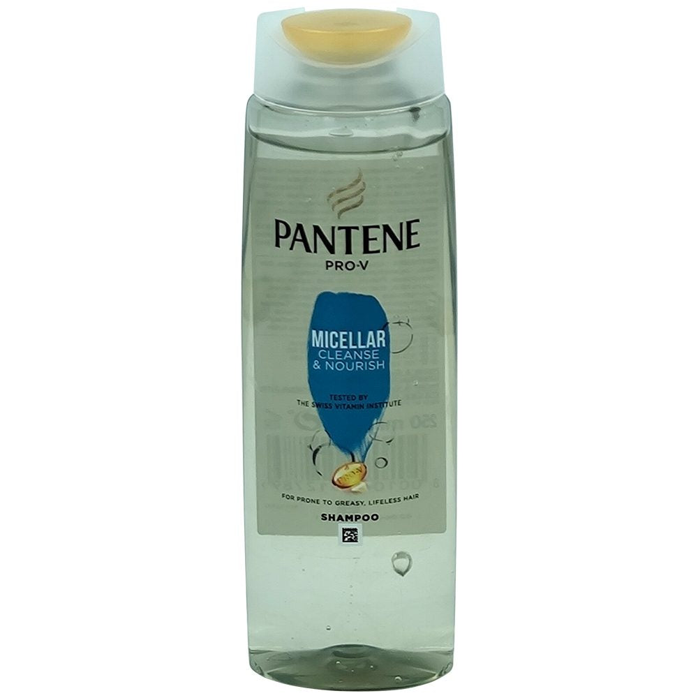 Sampon Pantene Pro-V Micellar Cleanse & Nourish, Curatare si Nutritie, Formula Fara Siliconi, 250 ml