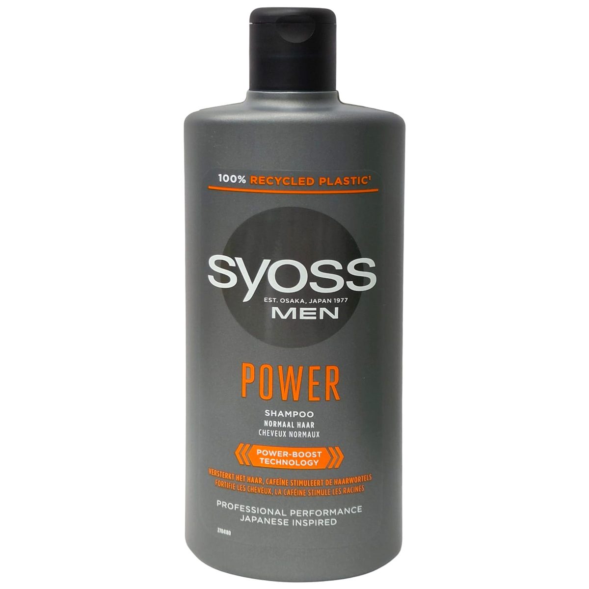 Syoss Men Power, Șampon Fortifiant pentru Bărbați, Tehnologie Power-Boost cu Cofeină, Curățare Profundă, 440 ml