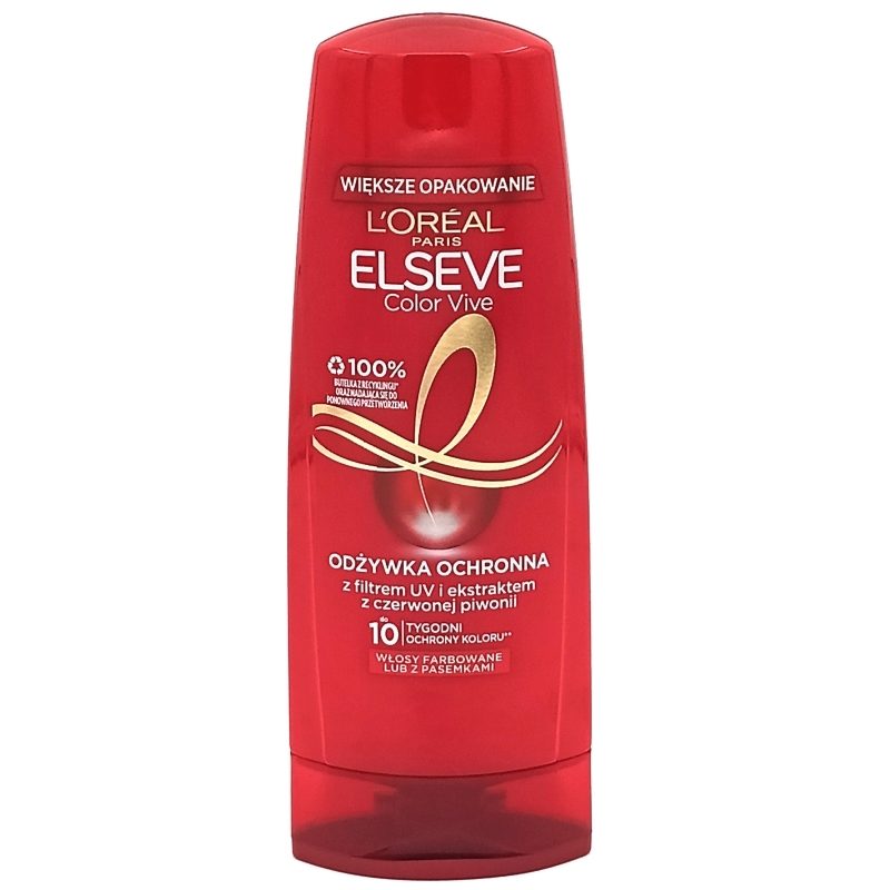 L'Oréal Paris Elseve Balsam Pentru Păr Vopsit, Tehnologie Color Vive Cu Bujor Și Filtru UV, Protecție Culoare Și Strălucire, 250 ml