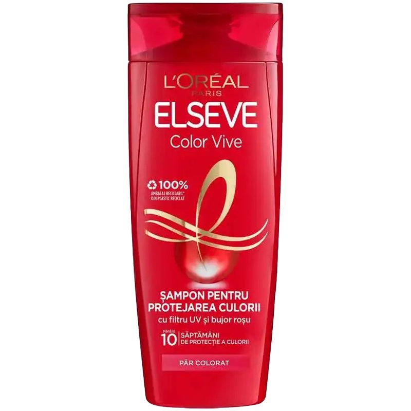 L'Oreal Paris Elseve Sampon Color Vive, Protectie Culoare si Filtru UV, Par Vopsit sau cu Suvite, 250 ml