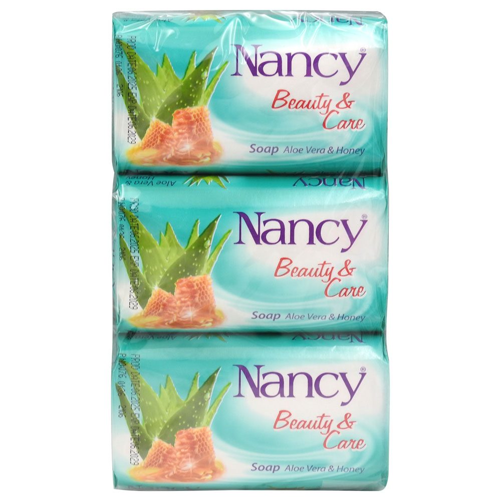Sapun Nancy cu Extract de Aloe Vera, Pachet Economic de 3 Bucati, Curatare Hidratanta, 3 x 140 g