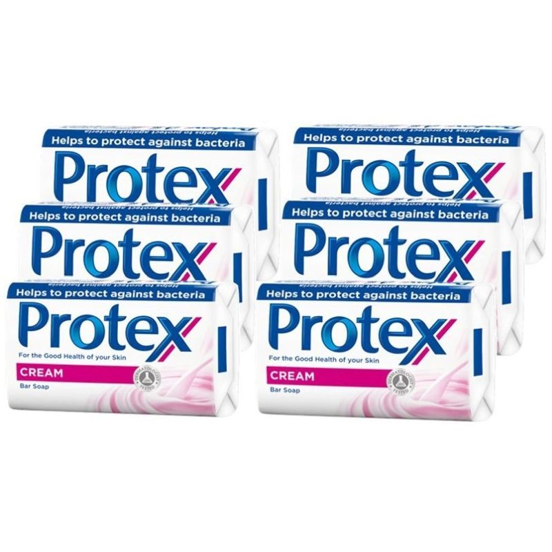 Protex, Săpun Solid Antibacterian, Curățare Hidratantă, Varianta Cream, 6 x 90 g