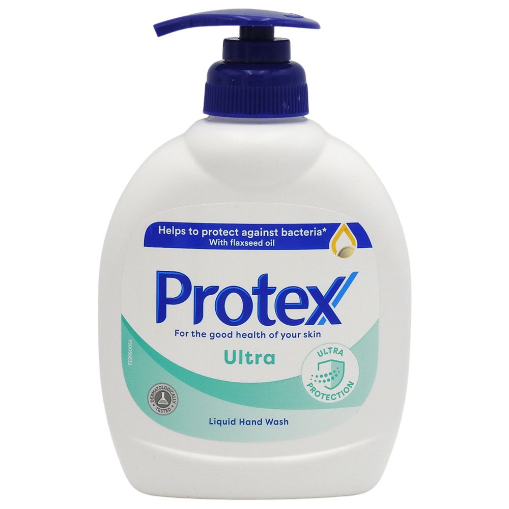 Protex Ultra Săpun Lichid Antibacterian, Protecție Avansată Împotriva Bacteriilor, Rezervă cu Pompiță, 300 ml