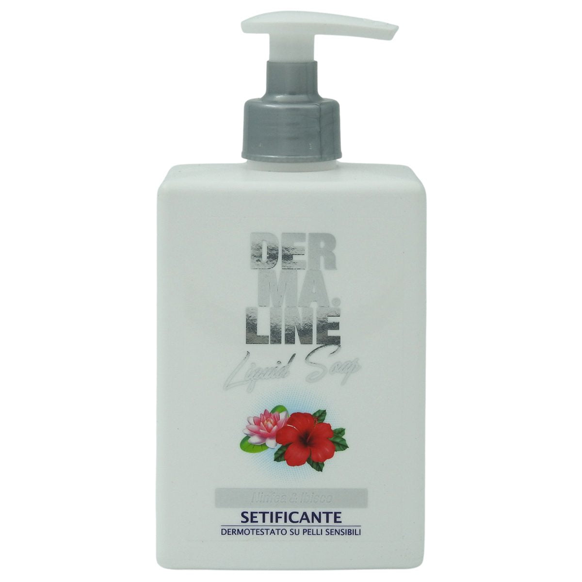 Dermaline Sapun Lichid Hidratant, Extract de Ninfea si Ibisco, Recipient cu Pompa, 500 ml