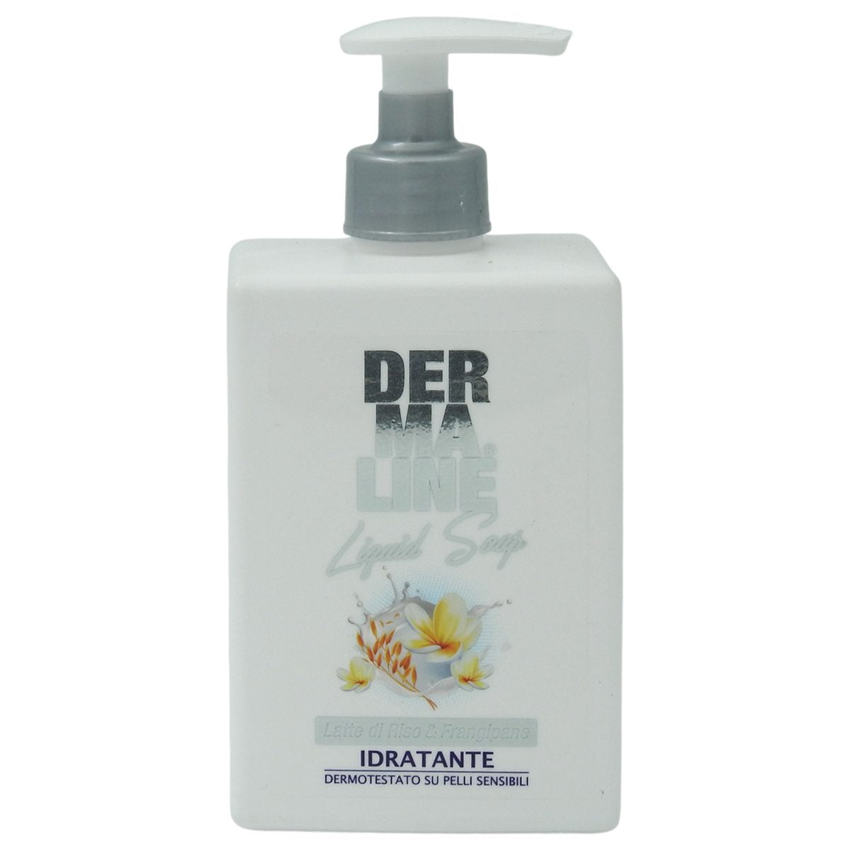 Dermaline Sapun Lichid Hidratant, Extract de Latte di Riso și Frangipane, 500 ml