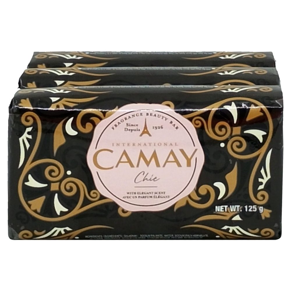 Sapun Solid Camay Chic, Parfum Elegant de Flori, Ingrijire Delicata, Pachet 3 Bucati x 125 g