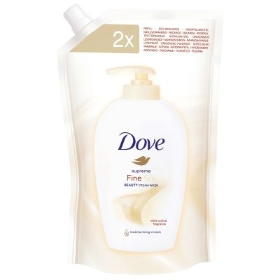 Dove Sapun Lichid, Rezerva Hidratanta, Tip Eco-Refill, Textura de Matase Fine Silk, 500 ml