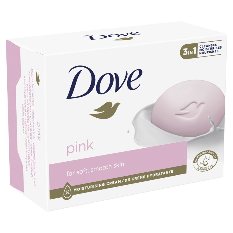 Sapun Crema Dove, Formula Hidratanta Pentru Piele Catifelata, 90 g, Pink