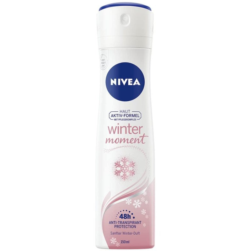Antiperspirant Spray Nivea Winter Moment, Protectie 48h, Parfum Lemnos, Editie Limitata, 150 ml
