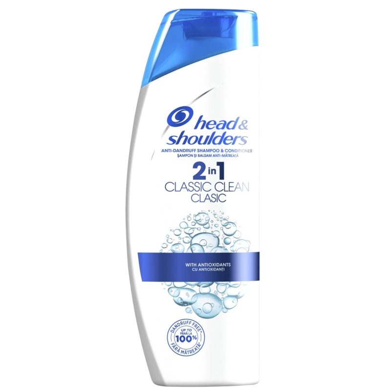 Sampon si Balsam Anti-Matreata Head & Shoulders 2in1 Classic Clean, Formula Purificatoare pentru Par Normal, 200 ml