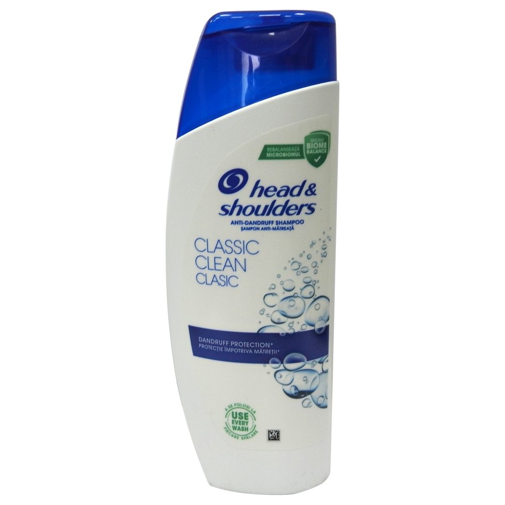 Head & Shoulders Sampon Anti-Matreata Classic Clean, Curatare Profunda pentru Par Normal, Formula Testata Dermatologic, 200 ml