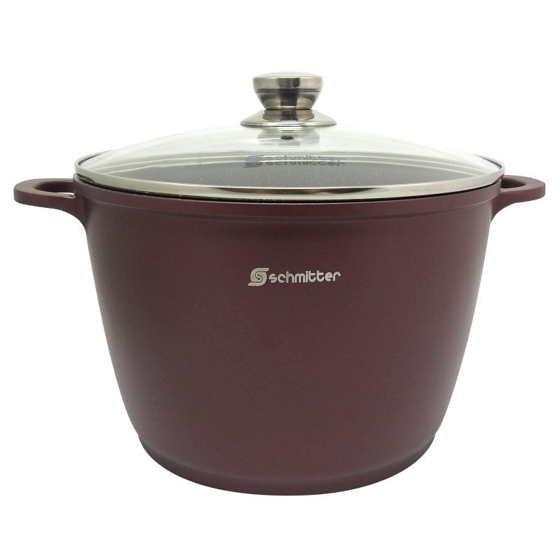 Oala Inalta Schmitter cu Capac, Aluminiu Turnat si Invelis Ceramic, 28 cm, Model 300.28 TC, Negru