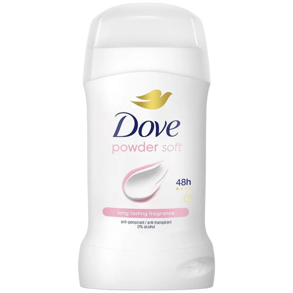 Dove Antiperspirant Stick Femei, Powder Soft, Protecție 48 Ore, Hidratare Intensă, 50 ml