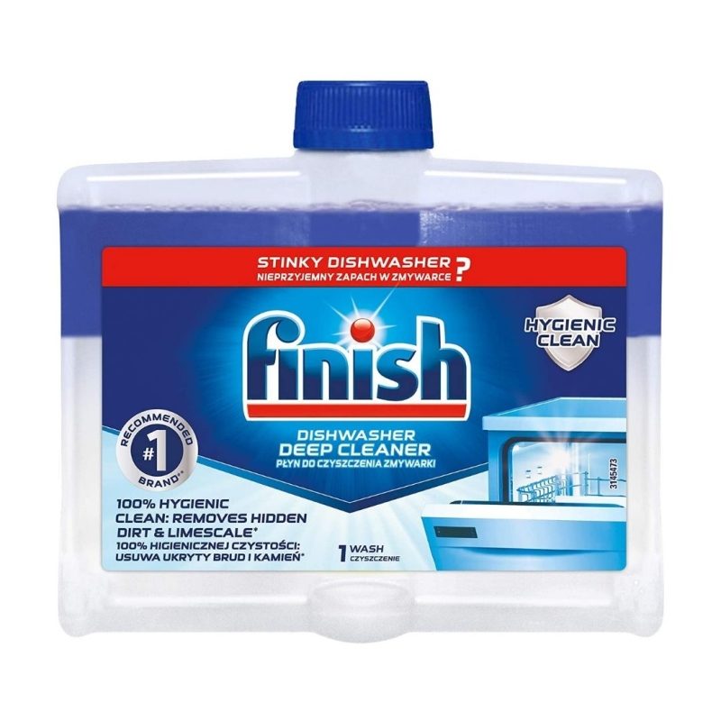 Finish Solutie de Intretinere si Curatare Masina de Spalat Vase, Protectie Anticalcar, Formula Lichida, Aroma Fresh, 250 ml