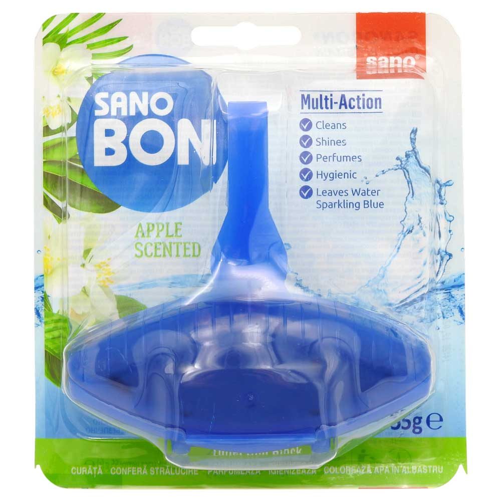 Odorizant Pentru WC Sano, Igienizeaza Si Parfum de Mar, Bloc Solid, 55 g