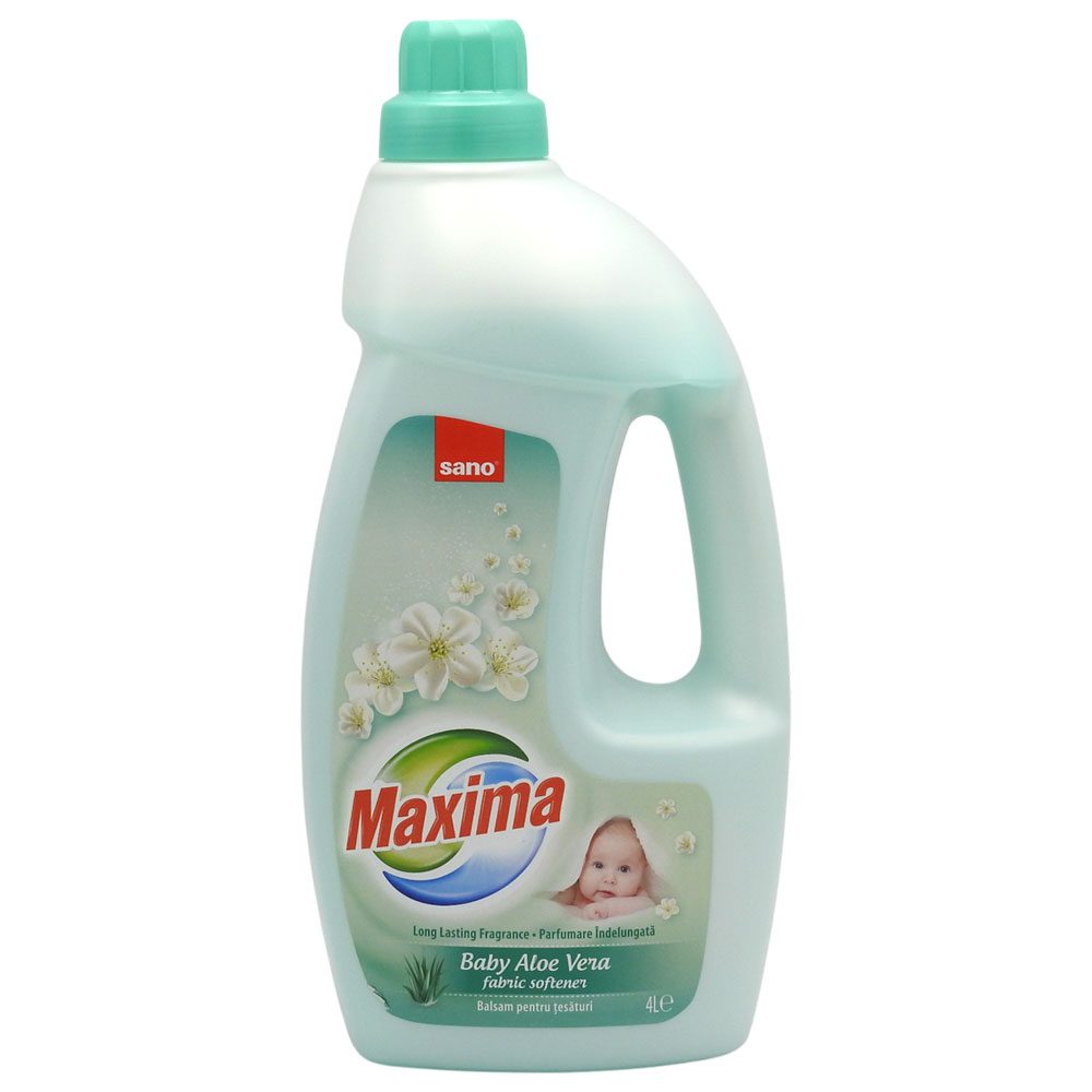 Sano Balsam pentru Rufe, Formula Concentrata cu Aloe Vera, Catifelare si Parfum de Lunga Durata, Recipient Plastic, 4 L