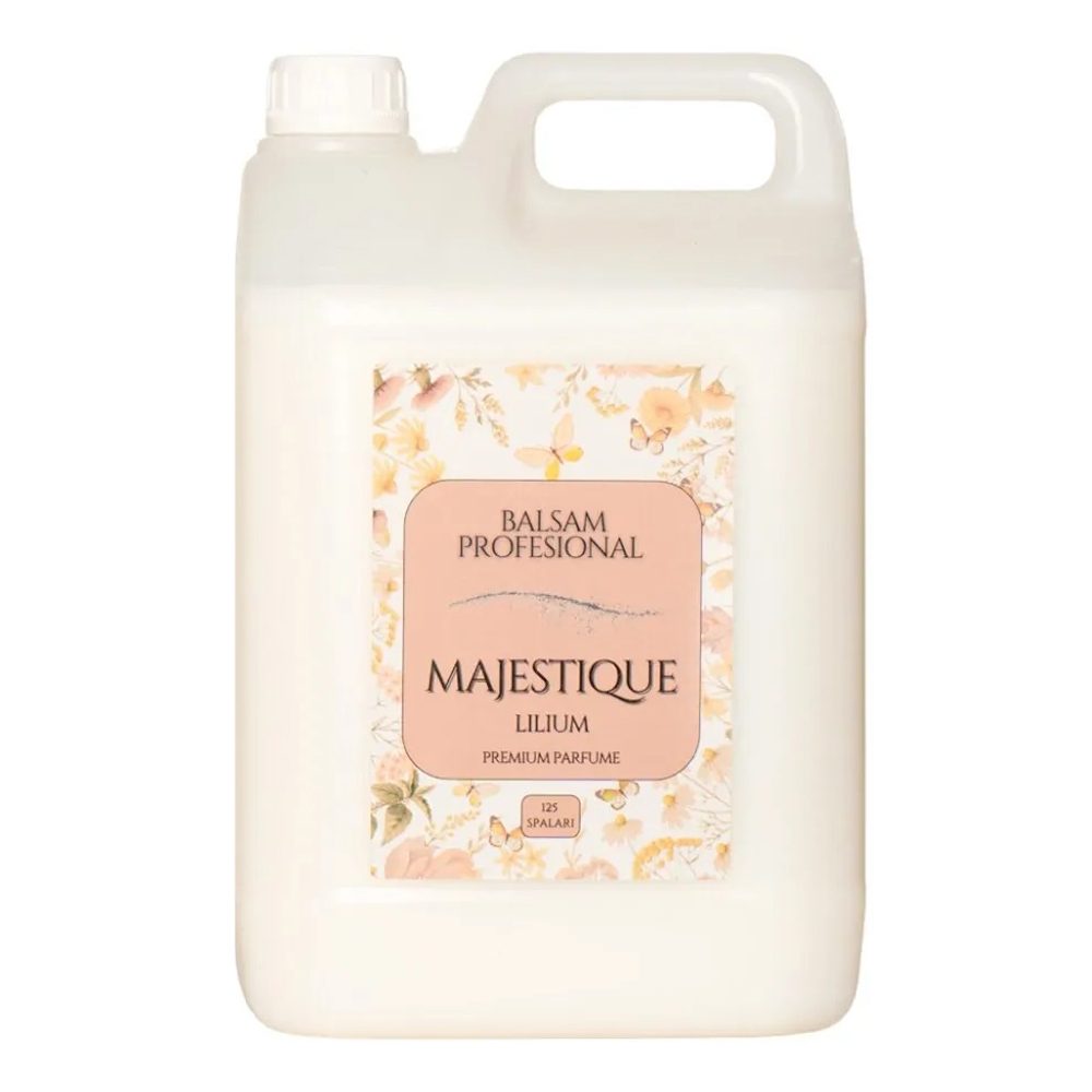 Balsam de Rufe Profesional Majestique Lilium, Formula Anti-Scamosare, Parfum Fresh de Crin, Bidon 5 L