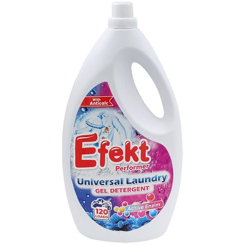 EFEKT Detergent Lichid Universal, Formula Concentrata Pentru Rufe Albe si Colorate, 120 Spalari, 4.8 L