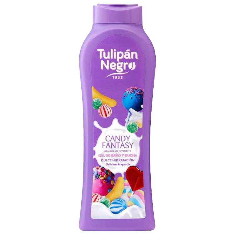 Tulipan Negro Gel de Dus, Aroma Candy Fantasy, Formula Hidratanta pentru Piele Normala, Textura Gel, 650 ml
