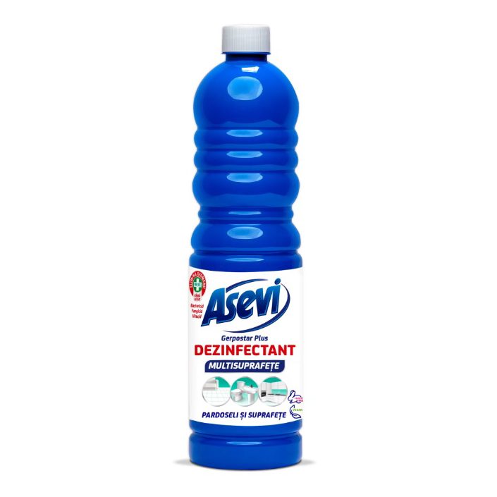 Asevi Solutie Dezinfectanta Multisuprafete, Dezinfectant Lichid pentru Suprafete, Formula Concentrata, Curatare si Igienizare, 1 L