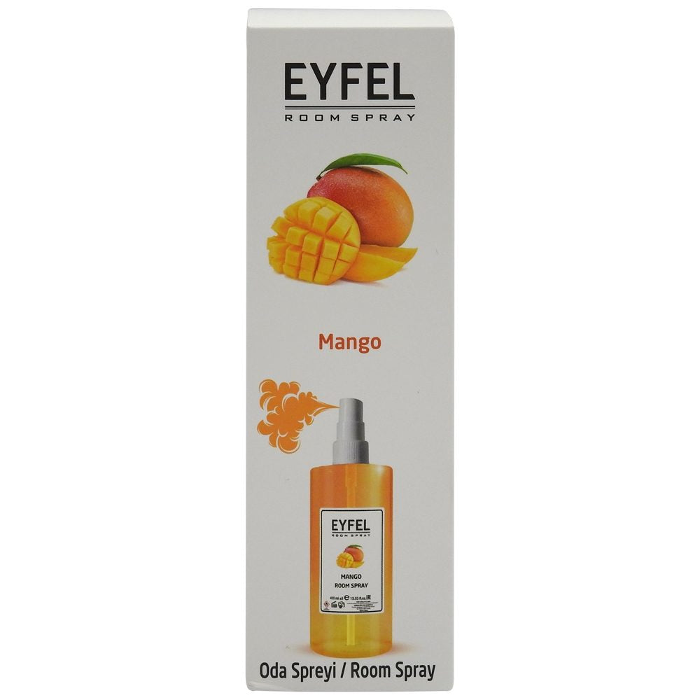 Eyfel, Odorizant Spray pentru Camera, Parfum Tropical de Mango, Format Aerosol cu Dispersie Uniforma, 400 ml