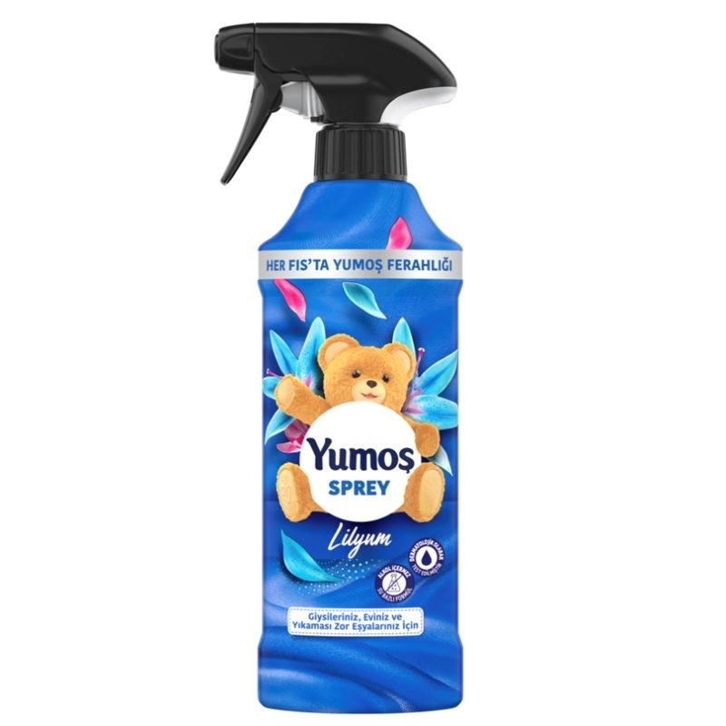Yumos, Spray pentru Haine, Efect de Reducere a Sifonarii si Prospetime, Parfum de Crin Lilyum, 450 ml
