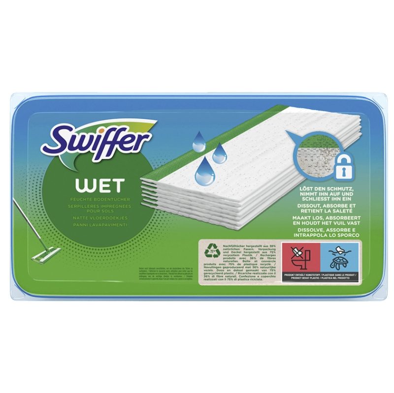 Swiffer Rezerve Umede Pentru Mop, Lavete Textil De Curatare Rapida, Suprafete Universale, 10 Bucati