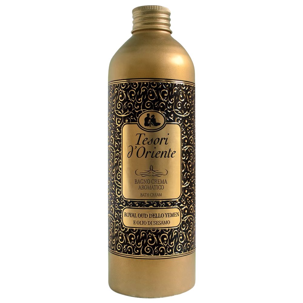 Tesori d'Oriente Gel de Dus, Crema de Baie Hidratanta, Aroma Royal Oud Dello Yemen, Textura Cremoasa, Pentru Piele Normala, 500 ml