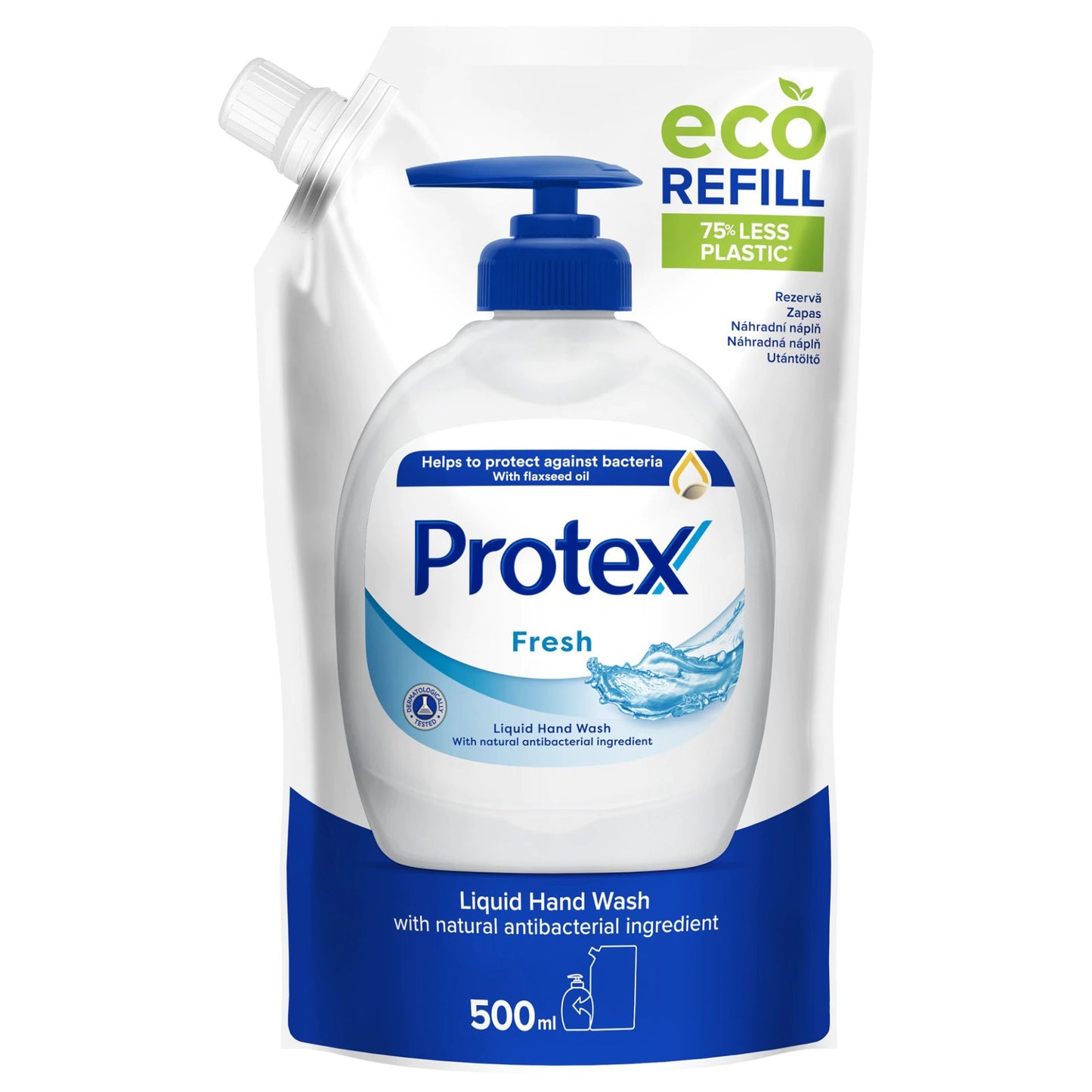 Protex Sapun Lichid Antibacterian, Rezerva Fresh, Hidratare si Protectie, 500 ml
