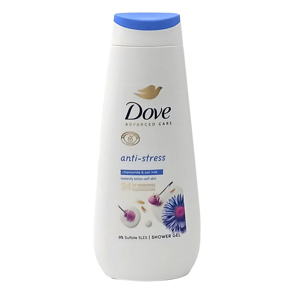 Dove Gel de Dus Advanced Care Anti Stress, Formula Hidratanta si Calmanata, Curatare Delicata pentru Corp, Piele Normala, 400 ml