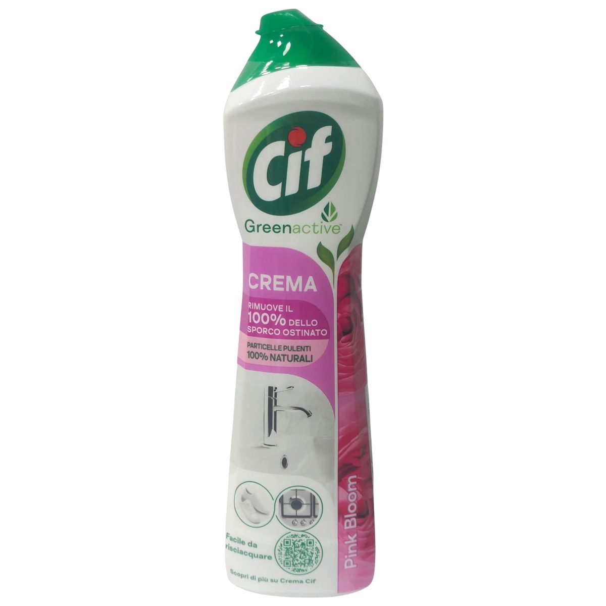 Cif Crema Roz, Solutie de Curatare Universala pentru Suprafete, Formula Delicata fara Zgarieturi, Textura Crema, 500 ml