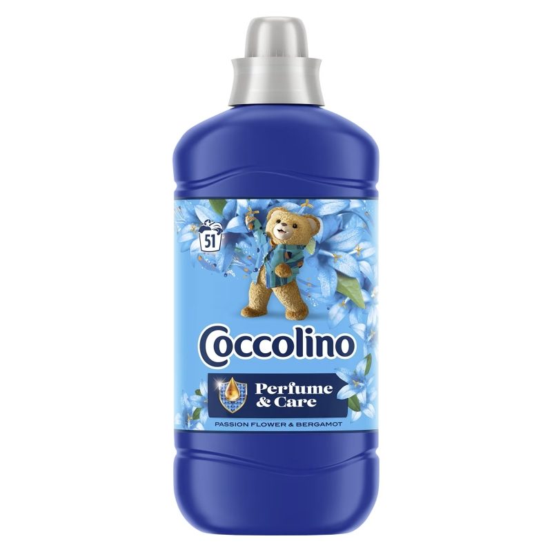 Coccolino Balsam Pentru Rufe, Parfum Passion Flower Si Bergamot, Formula Concentrata Pentru Catifelare, 1.275 L, 51 Spalari