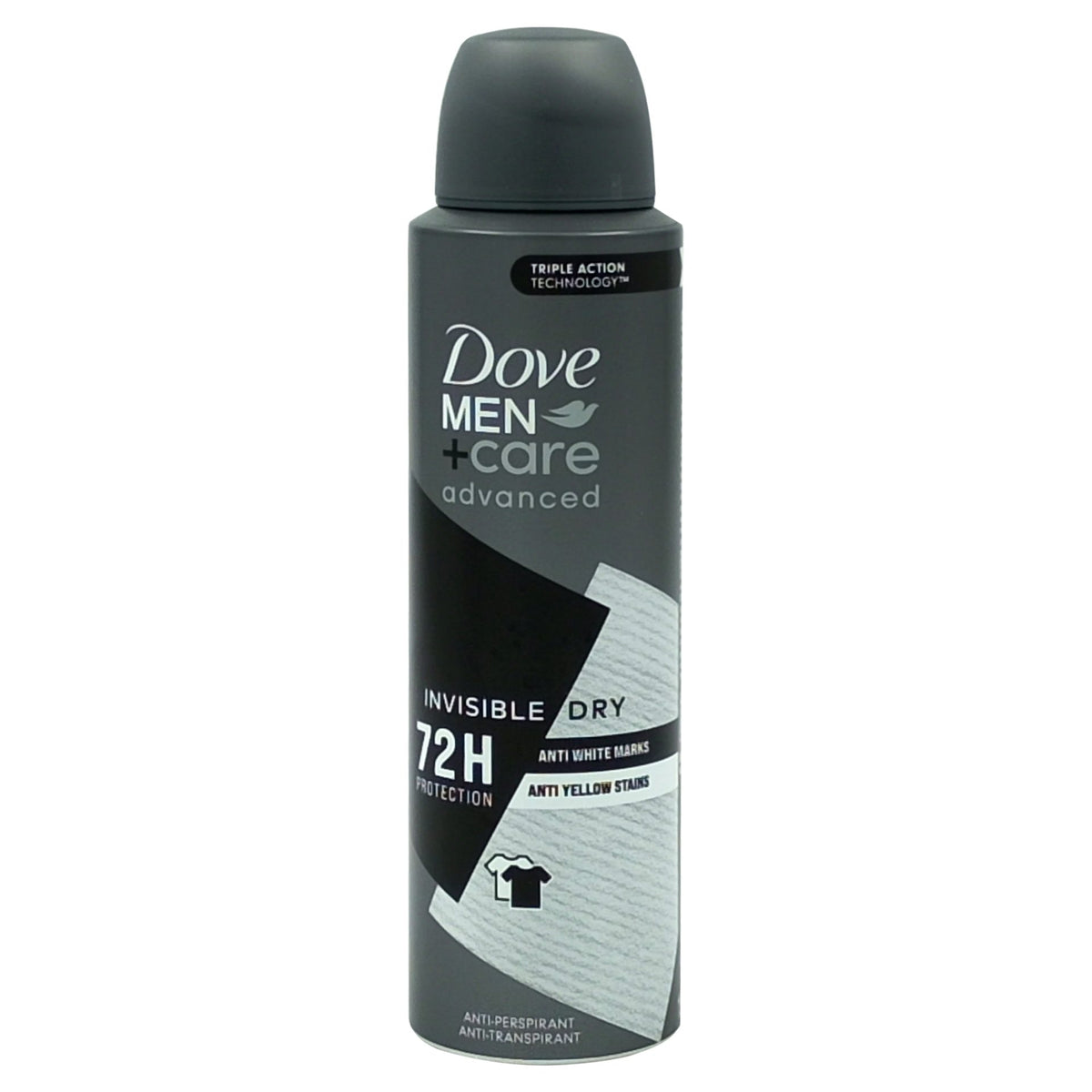 Dove Men Advanced Care Invisible Dry, Antiperspirant Spray Pentru Barbati, Protectie 72 Ore Fara Pete Albe, Aroma Fresh, 150 ml