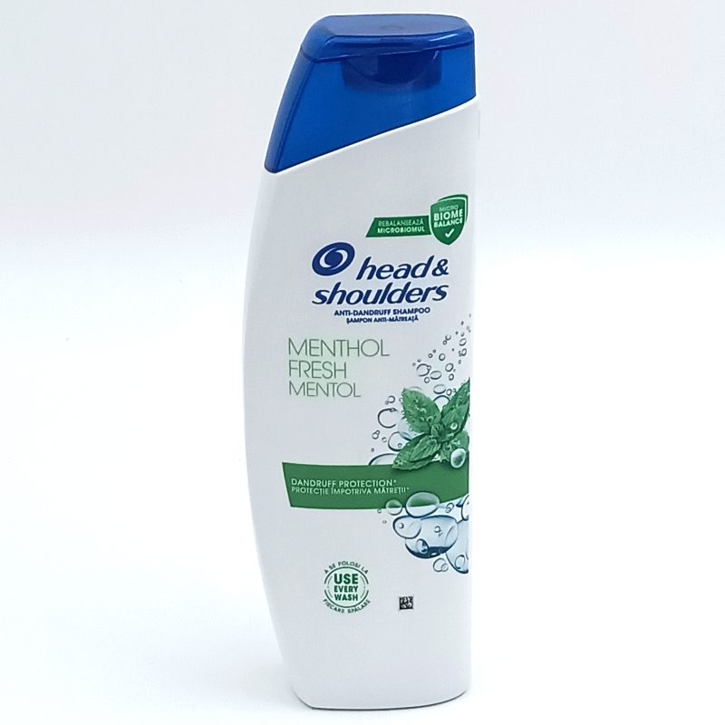 Head & Shoulders Sampon Anti-Matreata Menthol, Formula Revigoranta Pentru Par Normal, Efect Racoritor, 330 ml