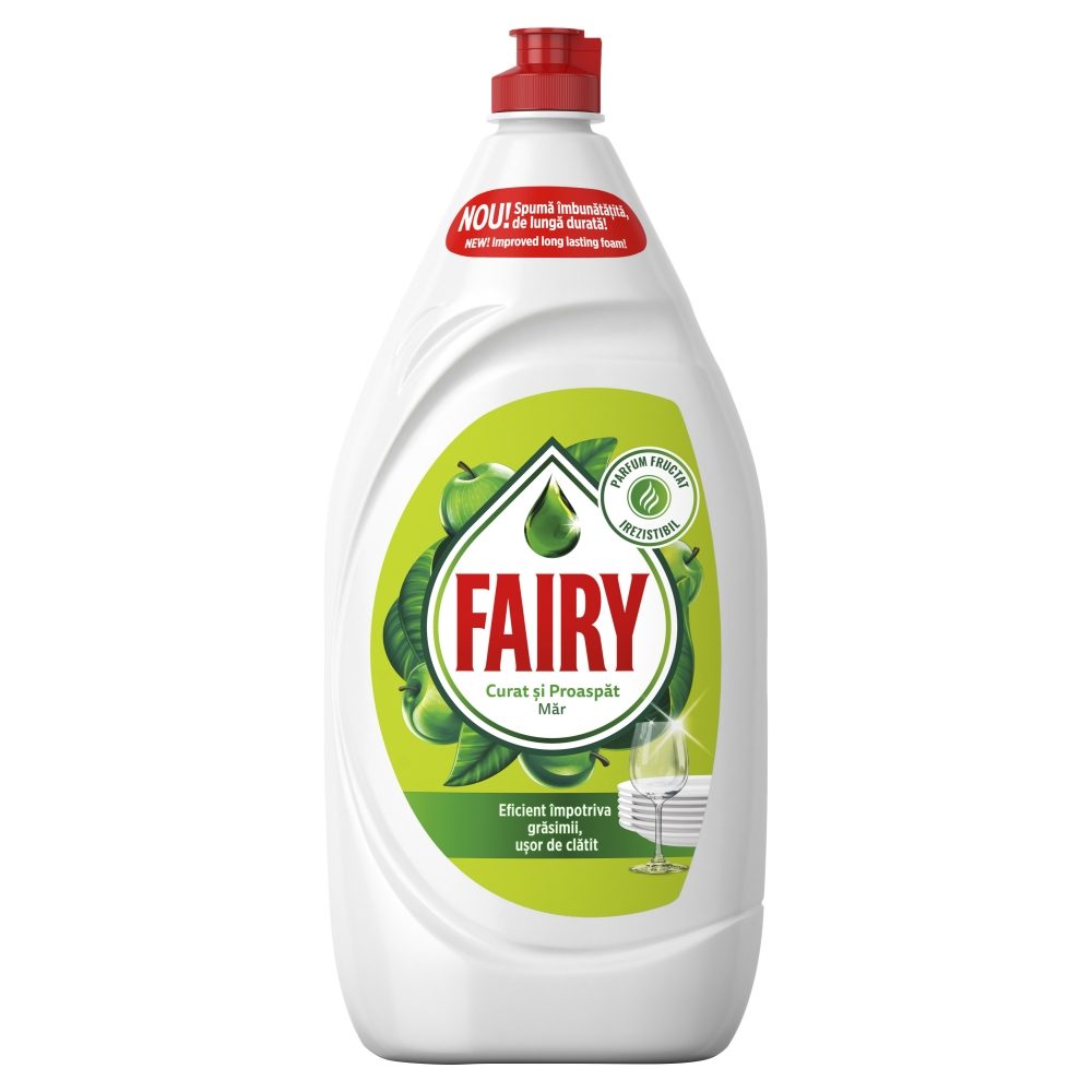 Fairy Detergent Lichid pentru Vase, Putere Mare de Degresare, Formula Fara Fosfati, Aroma de Mar, 1.35 L