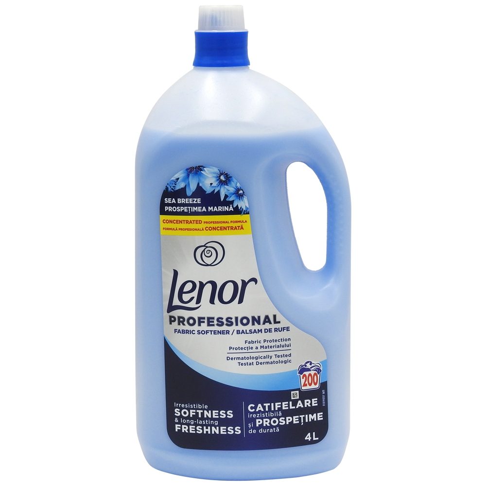 Lenor Professional Balsam Pentru Rufe, Prospețimea Marină Spring, Formulă Concentrată Pentru 200 Spălări, Textură Lichidă, 4 L