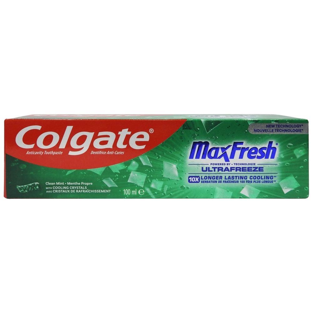 Colgate Pasta de Dinti Max Fresh Clean Mint, Protectie cu Fluor si Albire, Aroma de Menta Proaspata, 100 ml